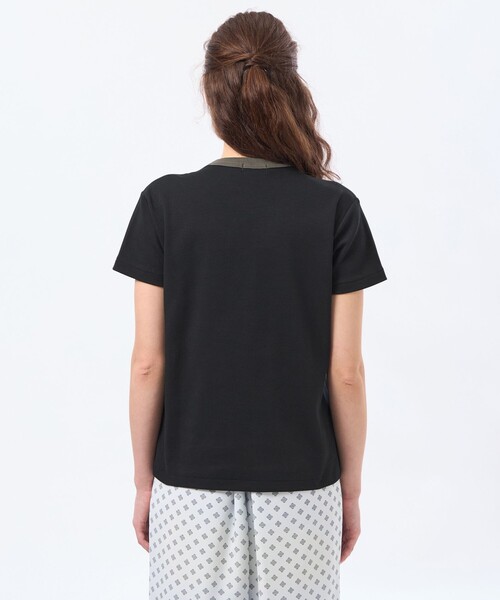 MACKINTOSH PHILOSOPHY（ﾏｯｷﾝﾄｯｼｭ ﾌｨﾛｿﾌｨｰ）の「ラッケンブースリンガーネックTシャツ（Tシャツ/カットソー・レディース・ブラック/ブルー系その他7/オフホワイト・38）」の9枚目の写真