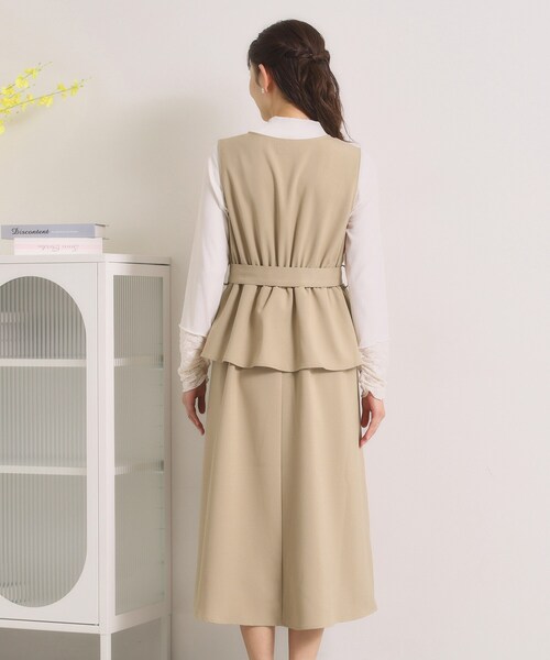 ITS'DEMO（イッツデモ）の「【手洗い可】トレンチ風ジャンスカ（ワンピース・レディース・グレー/ベージュ/チャコールグレー・00）」の18枚目の写真