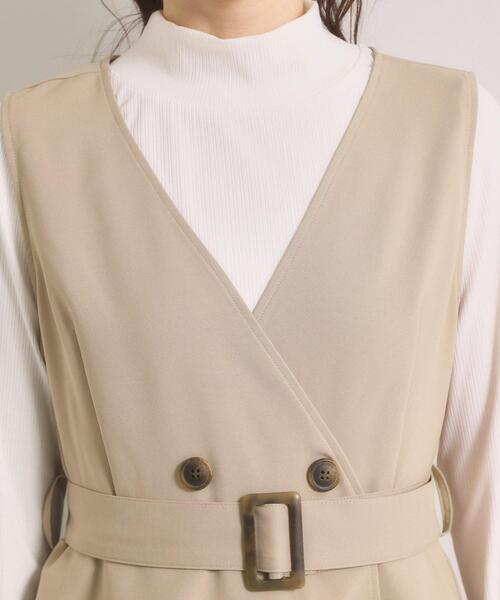 ITS'DEMO（イッツデモ）の「【手洗い可】トレンチ風ジャンスカ（ワンピース・レディース・グレー/ベージュ/チャコールグレー・00）」の19枚目の写真