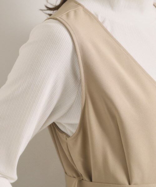 ITS'DEMO（イッツデモ）の「【手洗い可】トレンチ風ジャンスカ（ワンピース・レディース・グレー/ベージュ/チャコールグレー・00）」の20枚目の写真