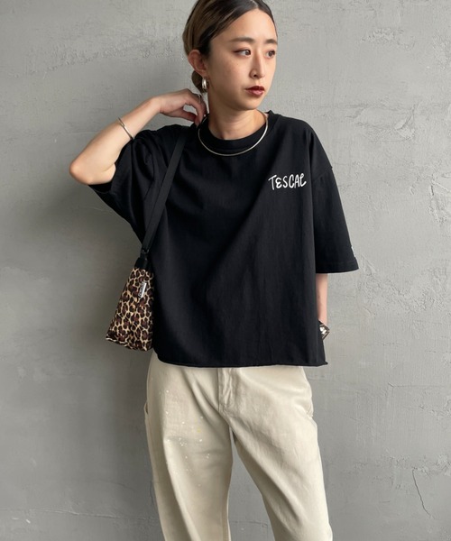 The Endless Summer（エンドレスサマー）の「[THE ENDLESS SUMMER/エンドレスサマー] 別注 手書き風ロゴ BUHIバックプリント カットオフTシャツ（Tシャツ/カットソー・レディース・ネイビー/ホワイト/ブラック/グレー・F）」の13枚目の写真