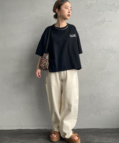The Endless Summer（エンドレスサマー）の「[THE ENDLESS SUMMER/エンドレスサマー] 別注 手書き風ロゴ BUHIバックプリント カットオフTシャツ（Tシャツ/カットソー・レディース・ネイビー/ホワイト/ブラック/グレー・F）」の16枚目の写真