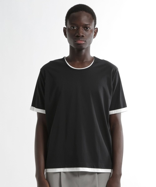 HARE（ハレ）の「【接触冷感】ユルネックレイヤードカット(HARE)（Tシャツ/カットソー・メンズ・ブルー/ブラック/ホワイト・SMALL/MEDIUM）」の16枚目の写真