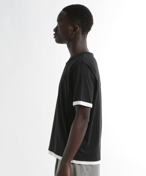 HARE（ハレ）の「【接触冷感】ユルネックレイヤードカット(HARE)（Tシャツ/カットソー・メンズ・ブルー/ブラック/ホワイト・SMALL/MEDIUM）」の17枚目の写真