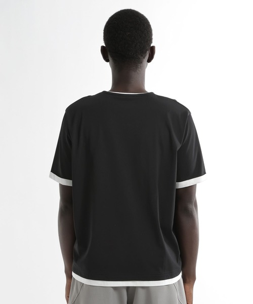 HARE（ハレ）の「【接触冷感】ユルネックレイヤードカット(HARE)（Tシャツ/カットソー・メンズ・ブルー/ブラック/ホワイト・SMALL/MEDIUM）」の6枚目の写真
