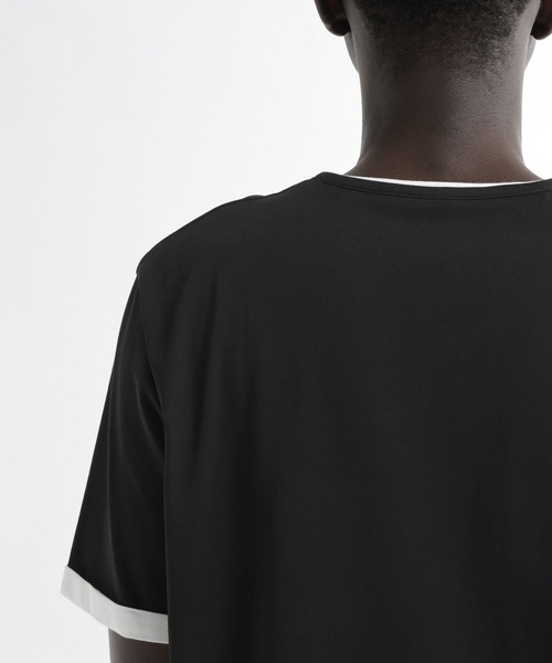 HARE（ハレ）の「【接触冷感】ユルネックレイヤードカット(HARE)（Tシャツ/カットソー・メンズ・ブルー/ブラック/ホワイト・SMALL/MEDIUM）」の10枚目の写真