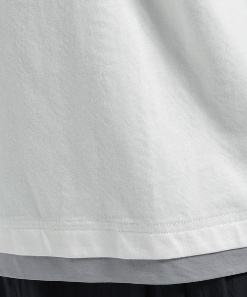 HARE（ハレ）の「【接触冷感】ユルネックレイヤードカット(HARE)（Tシャツ/カットソー・メンズ・ブルー/ブラック/ホワイト・SMALL/MEDIUM）」の11枚目の写真