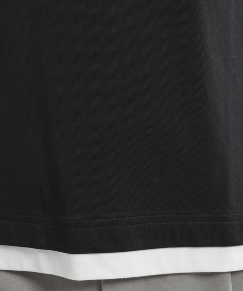 HARE（ハレ）の「【接触冷感】ユルネックレイヤードカット(HARE)（Tシャツ/カットソー・メンズ・ブルー/ブラック/ホワイト・SMALL/MEDIUM）」の4枚目の写真