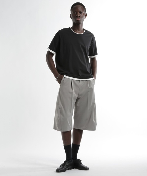HARE（ハレ）の「【接触冷感】ユルネックレイヤードカット(HARE)（Tシャツ/カットソー・メンズ・ブルー/ブラック/ホワイト・SMALL/MEDIUM）」の19枚目の写真