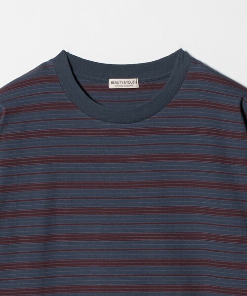 BEAUTY&YOUTH UNITED ARROWS（ビューティーアンドユースユナイテッドアローズ）の「オルタネイトボーダー ボリュームスリーブ クルーネック カットソー（Tシャツ/カットソー・メンズ・グレー系/クリーム/ブラック・M/XL/L/S）」の4枚目の写真