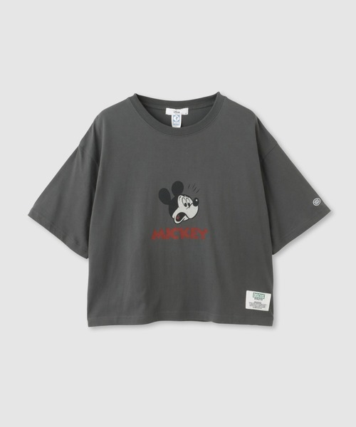 DISCUS(ディスカス)の「【DISCUS×MICKEY MOUSE】ショート丈Tシャツ(Tシャツ/カットソー・レディース・ホワイト/スミクロ・M)」の11枚目の写真