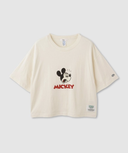 DISCUS(ディスカス)の「【DISCUS×MICKEY MOUSE】ショート丈Tシャツ(Tシャツ/カットソー・レディース・ホワイト/スミクロ・M)」の12枚目の写真