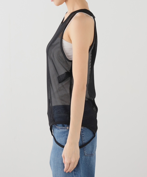 JOURNAL STANDARD（ジャーナルスタンダード）の「メッシュ2WAYタンクトップ（タンクトップ・レディース・ホワイト×ホワイト/ブラック・FREE）」の11枚目の写真