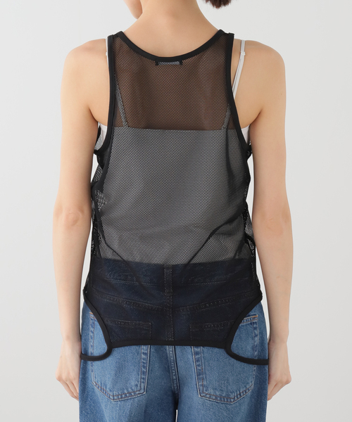 JOURNAL STANDARD（ジャーナルスタンダード）の「メッシュ2WAYタンクトップ（タンクトップ・レディース・ホワイト×ホワイト/ブラック・FREE）」の12枚目の写真