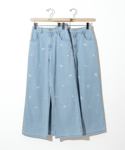 flower（フラワー）の「ブルームエンブロイダリーパンツ（デニムパンツ・レディース・ライトブルー/ブルー系その他・SMALL/MEDIUM）」の21枚目の写真