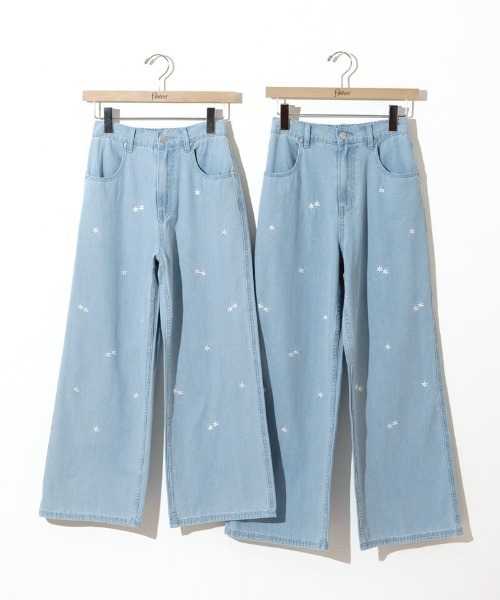 flower（フラワー）の「ブルームエンブロイダリーパンツ（デニムパンツ・レディース・ライトブルー/ブルー系その他・SMALL/MEDIUM）」の22枚目の写真