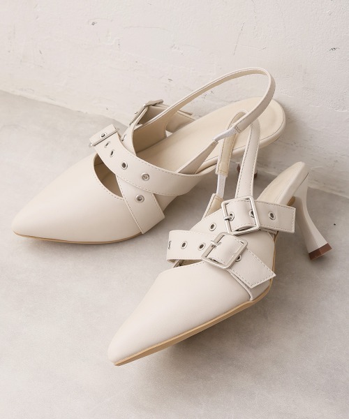 DEMETER(デメテル)の「ポインテッドトゥ クロスベルト バックストラップ パンプス(パンプス・レディース・ブラック/ホワイト・LL/L/M/S)」の20枚目の写真