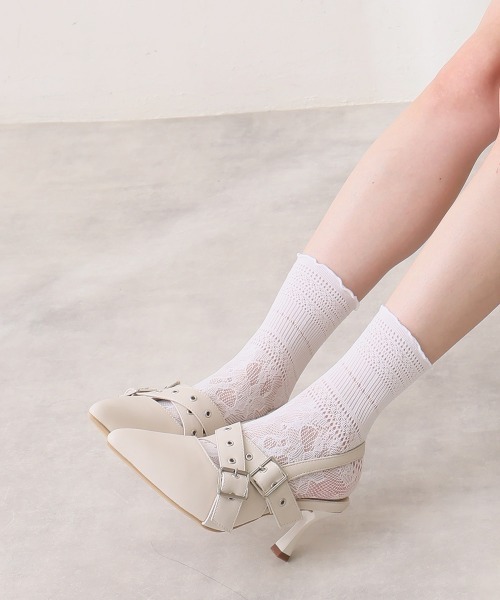 DEMETER(デメテル)の「ポインテッドトゥ クロスベルト バックストラップ パンプス(パンプス・レディース・ブラック/ホワイト・LL/L/M/S)」の21枚目の写真