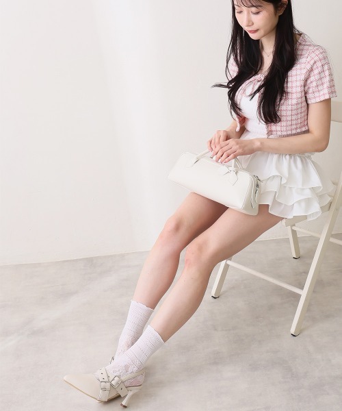 DEMETER(デメテル)の「ポインテッドトゥ クロスベルト バックストラップ パンプス(パンプス・レディース・ブラック/ホワイト・LL/L/M/S)」の22枚目の写真