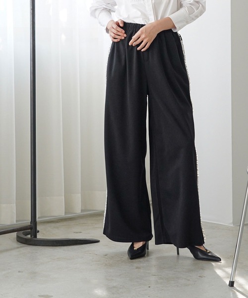 mili an deni（ミリアンデニ）の「サイドフリルイージーパンツ（その他パンツ・レディース・グレー/ブラック/ベージュ・M）」の5枚目の写真