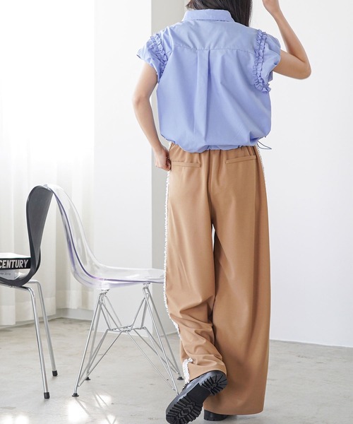 mili an deni（ミリアンデニ）の「サイドフリルイージーパンツ（その他パンツ・レディース・グレー/ブラック/ベージュ・M）」の14枚目の写真