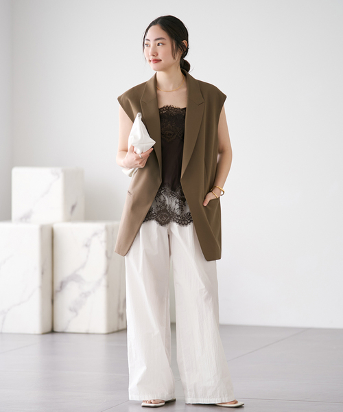 plage(プラージュ)の「parachute slax パンツ(その他パンツ・レディース・ホワイト/キャメル・34/36/38)」の7枚目の写真