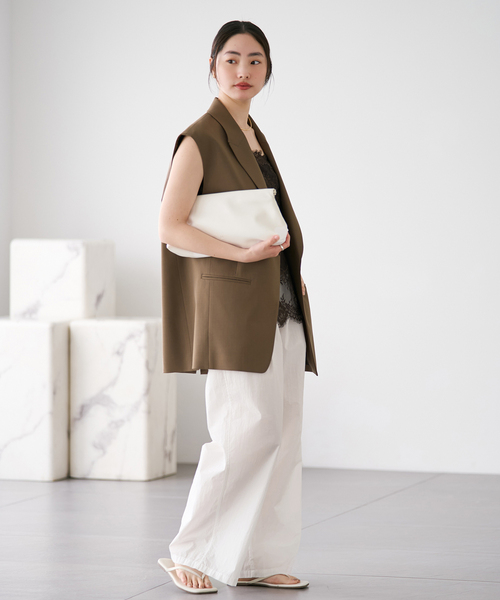 plage(プラージュ)の「parachute slax パンツ(その他パンツ・レディース・ホワイト/キャメル・34/36/38)」の6枚目の写真