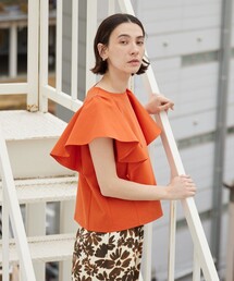 【WEB限定】ラッフル フリルスリーブプルオーバー 遮熱 吸水速乾