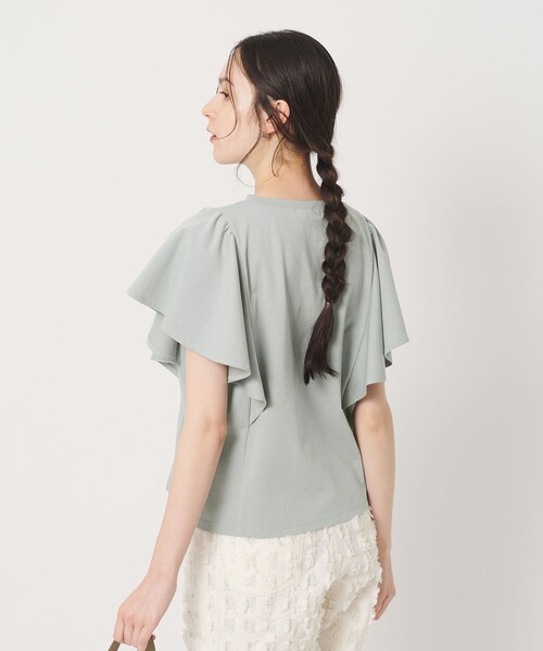 BEAUTY&YOUTH UNITED ARROWS(ビューティーアンドユースユナイテッドアローズ)の「【WEB限定】ラッフル フリルスリーブプルオーバー 遮熱 吸水速乾(Tシャツ/カットソー・レディース・ライトブルー/ブラック/オレンジ/オフホワイト・FREE)」の20枚目の写真