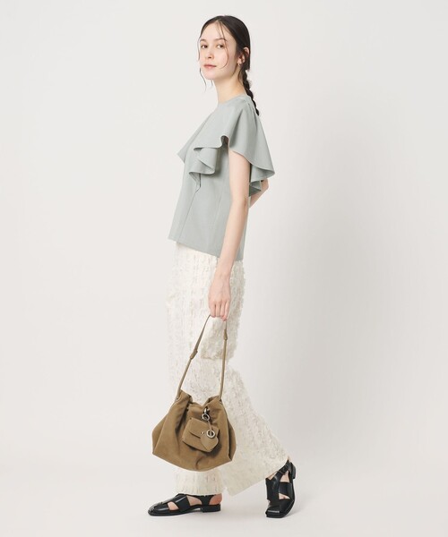 BEAUTY&YOUTH UNITED ARROWS(ビューティーアンドユースユナイテッドアローズ)の「【WEB限定】ラッフル フリルスリーブプルオーバー 遮熱 吸水速乾(Tシャツ/カットソー・レディース・ライトブルー/ブラック/オレンジ/オフホワイト・FREE)」の22枚目の写真