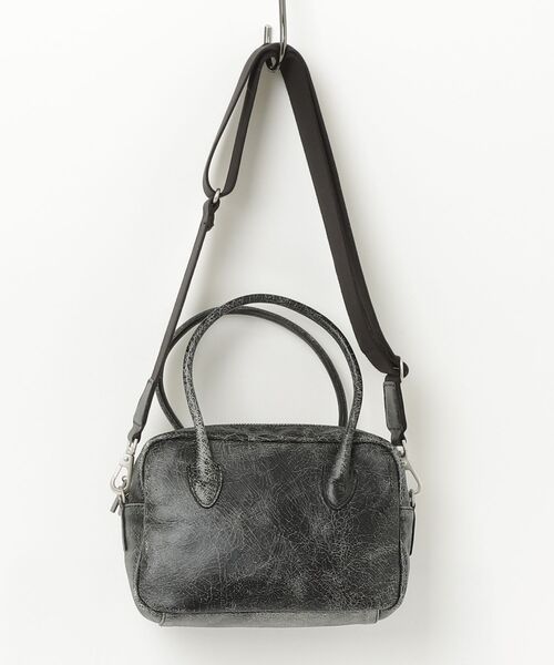 POMTATA（ポンタタ）の「POMTATA/ポンタタ/VNT SQUARE BOSTON BAG（ボストンバッグ・レディース・ブラック/シルバー・F）」の3枚目の写真