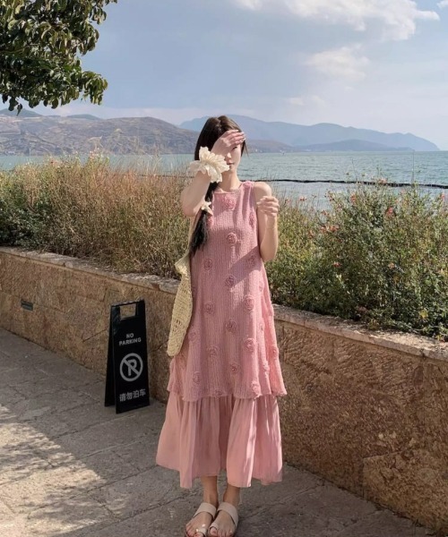 Ritzy(リッツィー)の「レースデザインAライン ノースリーブワンピース(ワンピース・レディース・ホワイト/ブラック/ピンク・L/M)」の21枚目の写真