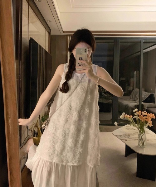 Ritzy(リッツィー)の「レースデザインAライン ノースリーブワンピース(ワンピース・レディース・ホワイト/ブラック/ピンク・L/M)」の22枚目の写真