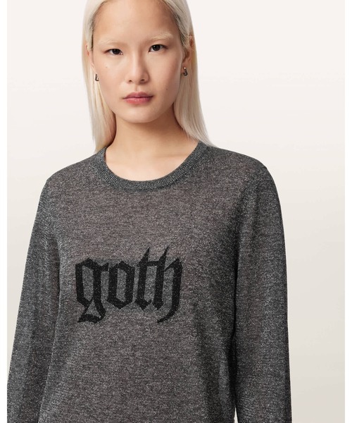 ALLSAINTS(オールセインツ)の「DEETZ METALLIC LONG SLEEVE MINI DRESS | DEETZ メタリック 長袖 ミニ ドレス・ワンピース(ワンピース・レディース・シルバー系その他・XS/S/M)」の4枚目の写真