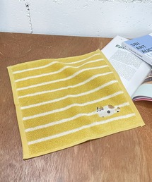 ハンカチ/ハンドタオル（イエロー/黄色系・刺繍）ファッション通販