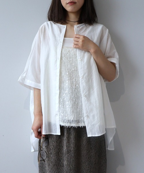 leswel(レスウェル)の「【M/L】バックシャーリングドルマンブラウス(シャツ/ブラウス・レディース・ブラック/サックスブルー/オフホワイト・M/L)」の1枚目の写真