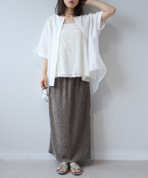 leswel(レスウェル)の「【M/L】バックシャーリングドルマンブラウス(シャツ/ブラウス・レディース・ブラック/サックスブルー/オフホワイト・M/L)」の8枚目の写真