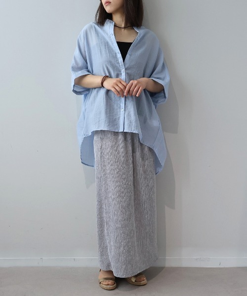 leswel(レスウェル)の「【M/L】バックシャーリングドルマンブラウス(シャツ/ブラウス・レディース・ブラック/サックスブルー/オフホワイト・M/L)」の12枚目の写真