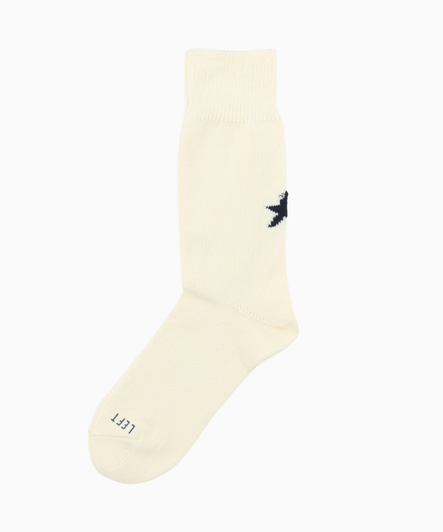 ROSTER SOX(ロスターソックス)の「ROSTER SOX / ロスターソックス Star by X(ソックス/靴下・メンズ・ブラック/ホワイト・MEDIUM/SMALL)」の2枚目の写真