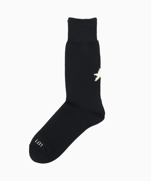 ROSTER SOX(ロスターソックス)の「ROSTER SOX / ロスターソックス Star by X(ソックス/靴下・メンズ・ブラック/ホワイト・MEDIUM/SMALL)」の1枚目の写真