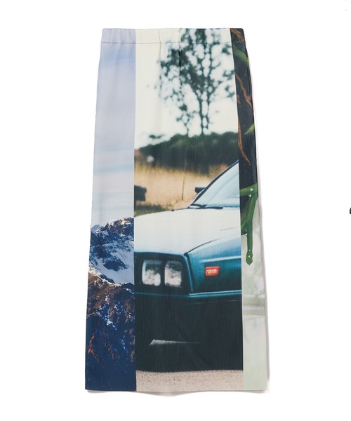 NON TOKYO(ノントーキョー)の「PRINT RIB SKIRT(スカート・レディース・マルチ/チャコール・FREE)」の8枚目の写真
