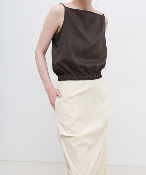 select MOCA(セレクトモカ)の「【サイズ展開あり】ドレープタイトスカート(スカート・レディース・アイボリー/スミクロ・LARGE/MEDIUM)」の16枚目の写真