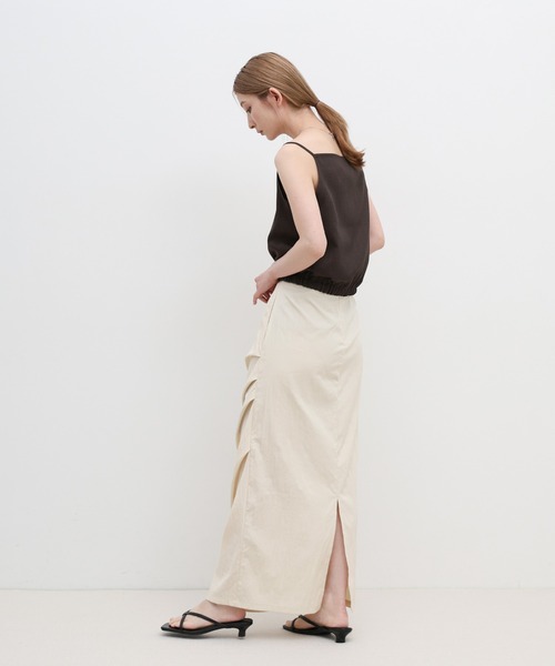 select MOCA(セレクトモカ)の「【サイズ展開あり】ドレープタイトスカート(スカート・レディース・アイボリー/スミクロ・LARGE/MEDIUM)」の18枚目の写真