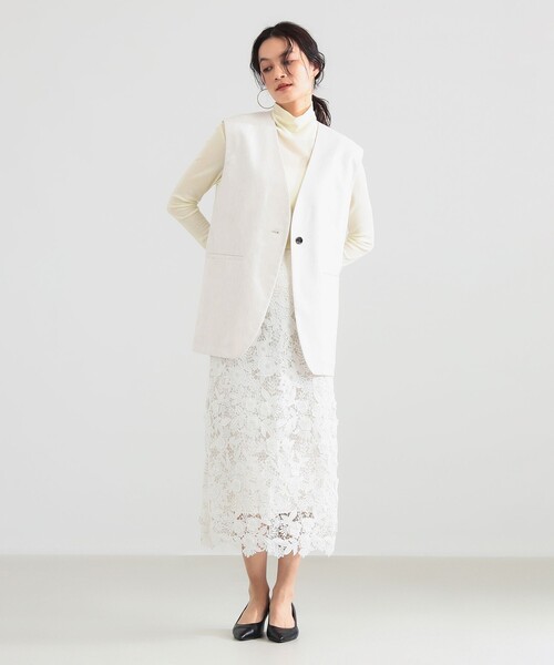 Demi-Luxe BEAMS（デミルクス ビームス）の「ナチュラル オックス ジレ（ベスト・レディース・ナチュラル/ブラック・36/38）」の21枚目の写真
