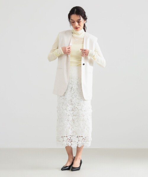 Demi-Luxe BEAMS（デミルクス ビームス）の「ナチュラル オックス ジレ（ベスト・レディース・ナチュラル/ブラック・36/38）」の22枚目の写真