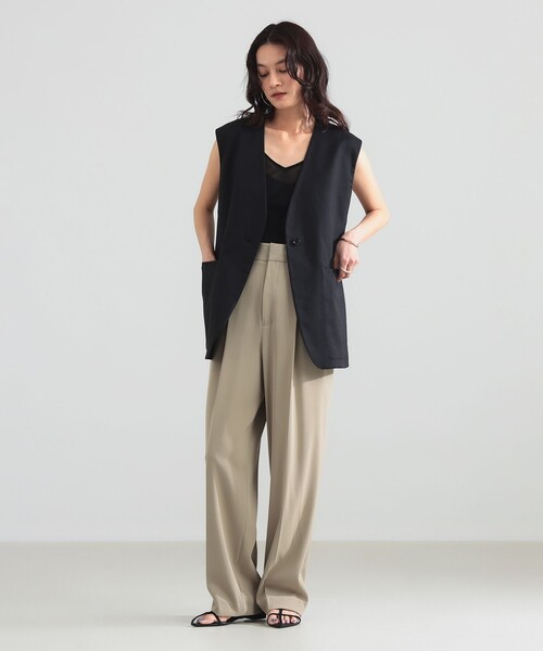 Demi-Luxe BEAMS（デミルクス ビームス）の「ナチュラル オックス ジレ（ベスト・レディース・ナチュラル/ブラック・36/38）」の20枚目の写真