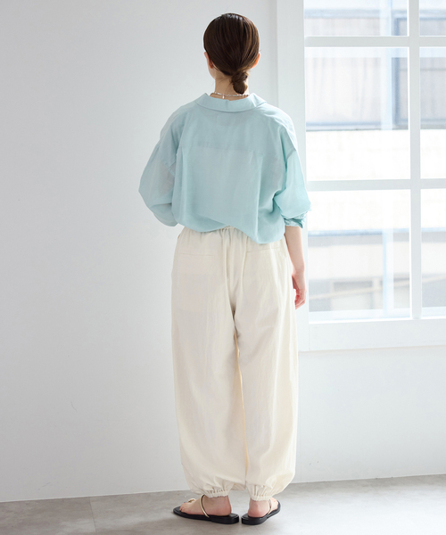 IENA(イエナ)の「ウォッシャブルタフタバルーンパンツ(その他パンツ・レディース・ホワイト/ブラック・36/38)」の22枚目の写真