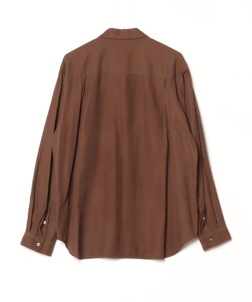 ATON（エイトン）の「ATON (エイトン)COTTON SILK VIERA | LOOSE FIT SHIRT（シャツ/ブラウス・メンズ・モスグリーン/キャメル・4/6）」の3枚目の写真
