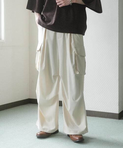 SENSE OF PLACE by URBAN RESEARCH（センスオブプレイスバイアーバンリサーチ）の「ワイドカーゴパンツ（その他パンツ・メンズ・チャコールグレー/オリーブ/アイボリー/ブラック・X-SMALL/MEDIUM/LARGE/SMALL）」の10枚目の写真