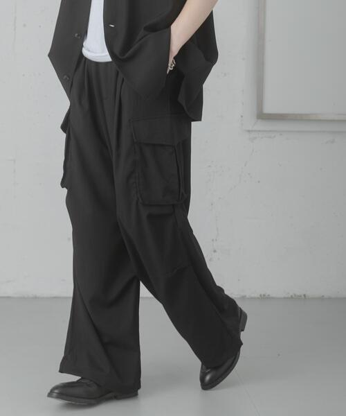 SENSE OF PLACE by URBAN RESEARCH（センスオブプレイスバイアーバンリサーチ）の「ワイドカーゴパンツ（その他パンツ・メンズ・チャコールグレー/オリーブ/アイボリー/ブラック・X-SMALL/MEDIUM/LARGE/SMALL）」の18枚目の写真